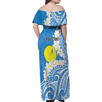 Personalized Palau 1994 Belau Rekid Family Matching Off Shoulder Maxi Dress and Hawaiian Shirt Polynesian Plumeria Style LT9 - Polynesian Pride