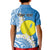 Personalized Palau 1994 Belau Rekid Kid Polo Shirt Polynesian Plumeria Style
