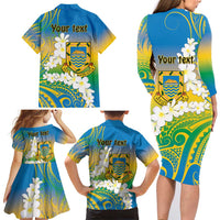 Personalised Tuvalu 1978 Independence Day Family Matching Long Sleeve Bodycon Dress and Hawaiian Shirt Polynesian Plumeria Style LT9 - Polynesian Pride