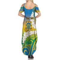 Personalised Tuvalu 1978 Independence Day Family Matching Summer Maxi Dress and Hawaiian Shirt Polynesian Plumeria Style LT9 - Polynesian Pride