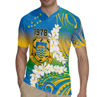 Personalised Tuvalu 1978 Independence Day Rugby Jersey Polynesian Plumeria Style LT9 - Polynesian Pride