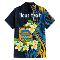 Personalised Tuvalu Beautiful Plumeria Flower Family Matching Long Sleeve Bodycon Dress and Hawaiian Shirt LT9 - Polynesian Pride