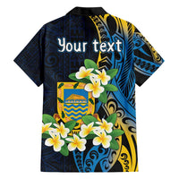 Personalised Tuvalu Beautiful Plumeria Flower Family Matching Short Sleeve Bodycon Dress and Hawaiian Shirt LT9 - Polynesian Pride
