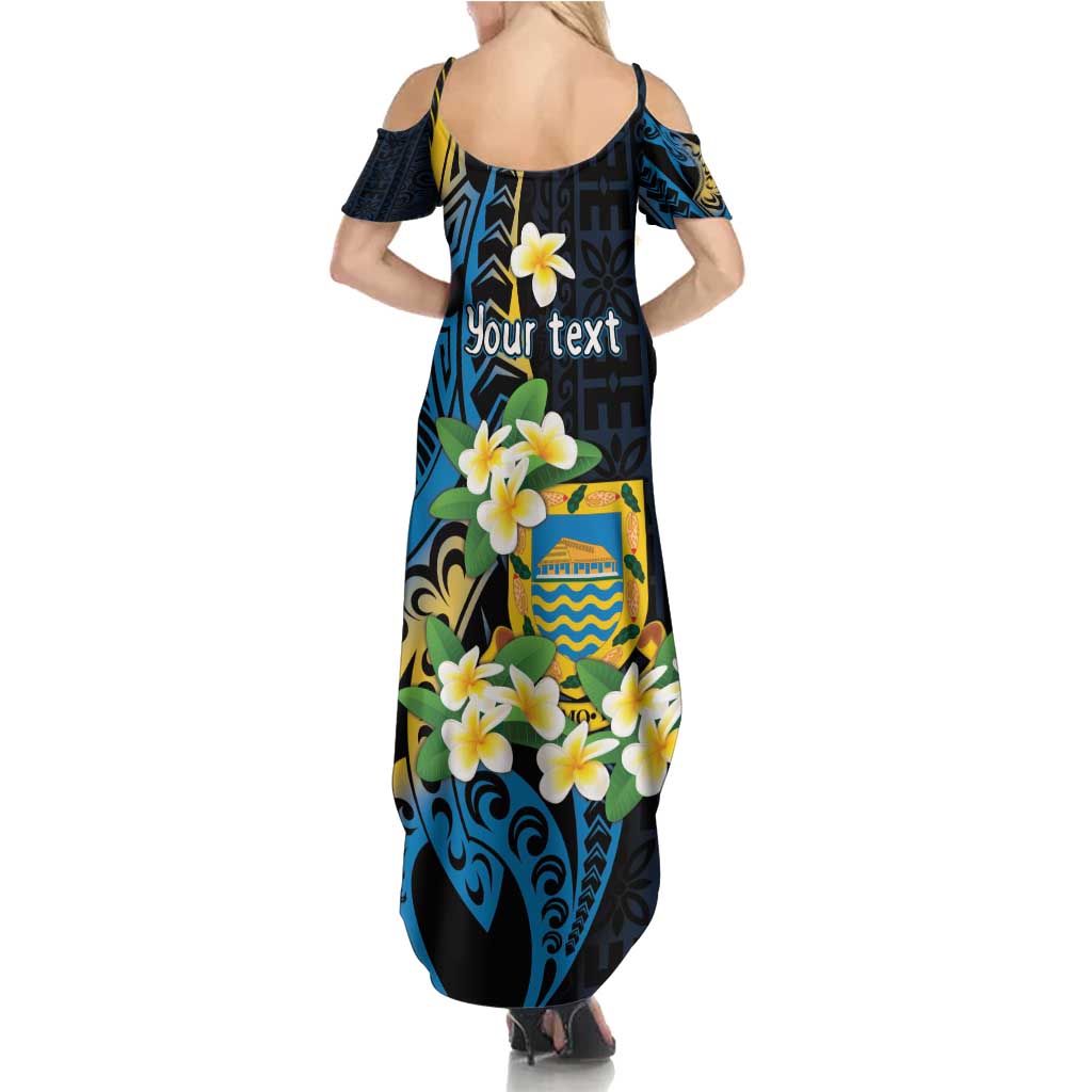 Personalised Tuvalu Beautiful Plumeria Flower Family Matching Summer Maxi Dress and Hawaiian Shirt LT9 - Polynesian Pride