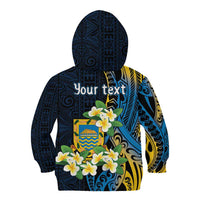 Personalised Tuvalu Beautiful Plumeria Flower Kid Hoodie LT9 - Polynesian Pride