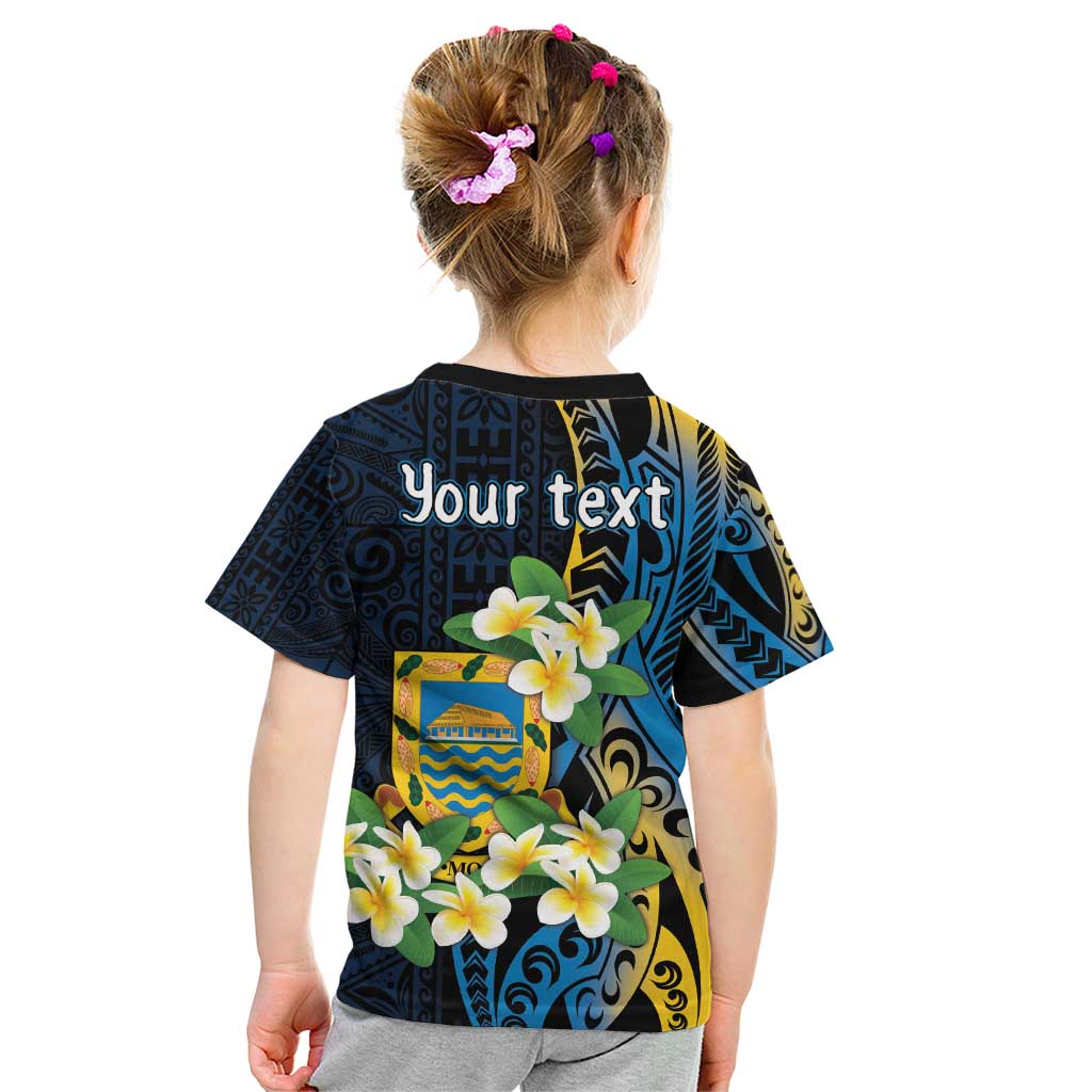 Personalised Tuvalu Beautiful Plumeria Flower Kid T Shirt LT9 - Polynesian Pride