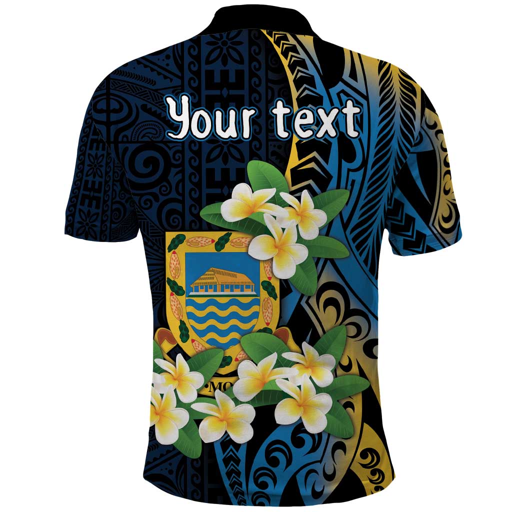 Personalised Tuvalu Beautiful Plumeria Flower Polo Shirt LT9 - Polynesian Pride