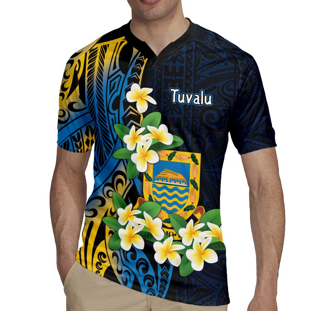 Personalised Tuvalu Beautiful Plumeria Flower Rugby Jersey LT9 - Polynesian Pride