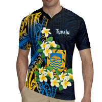 Personalised Tuvalu Beautiful Plumeria Flower Rugby Jersey LT9 - Polynesian Pride
