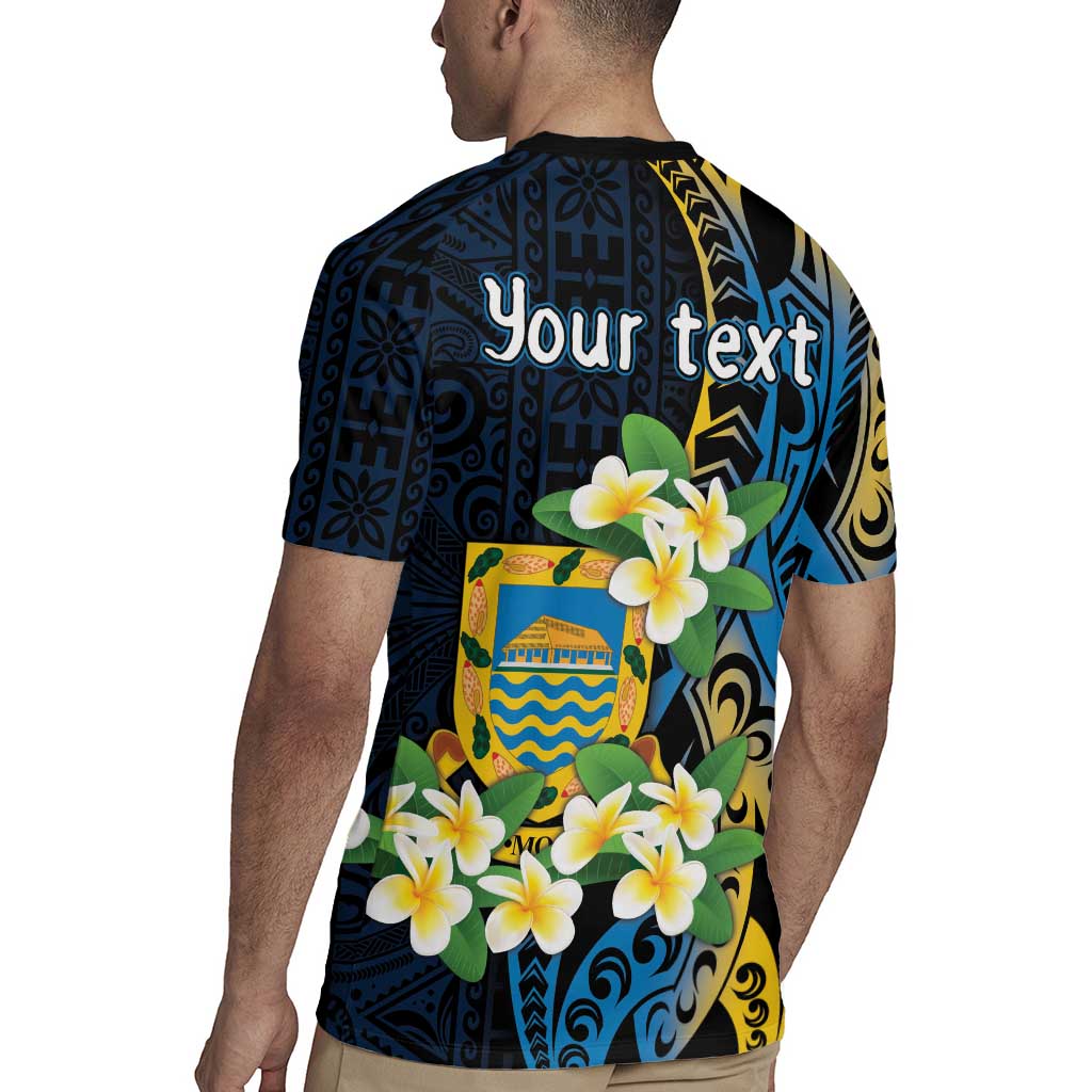 Personalised Tuvalu Beautiful Plumeria Flower Rugby Jersey LT9 - Polynesian Pride