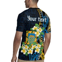Personalised Tuvalu Beautiful Plumeria Flower Rugby Jersey LT9 - Polynesian Pride