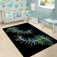 New Zealand Area Rug Aotearoa Silver Fern Mixed Papua Shell Green Vibe LT9 - Polynesian Pride