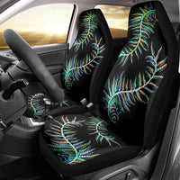 New Zealand Car Seat Cover Aotearoa Silver Fern Mixed Papua Shell Green Vibe LT9 - Polynesian Pride