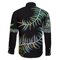 New Zealand Family Matching Puletasi Dress and Hawaiian Shirt Aotearoa Silver Fern Mixed Papua Shell Green Vibe LT9 - Polynesian Pride