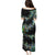 New Zealand Family Matching Puletasi Dress and Hawaiian Shirt Aotearoa Silver Fern Mixed Papua Shell Green Vibe LT9 - Polynesian Pride