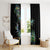 New Zealand Window Curtain Aotearoa Silver Fern Mixed Papua Shell Green Vibe LT9 - Polynesian Pride