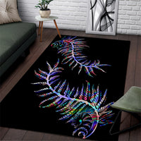 New Zealand Area Rug Aotearoa Silver Fern Mixed Papua Shell Purple Vibe LT9 Purple - Polynesian Pride