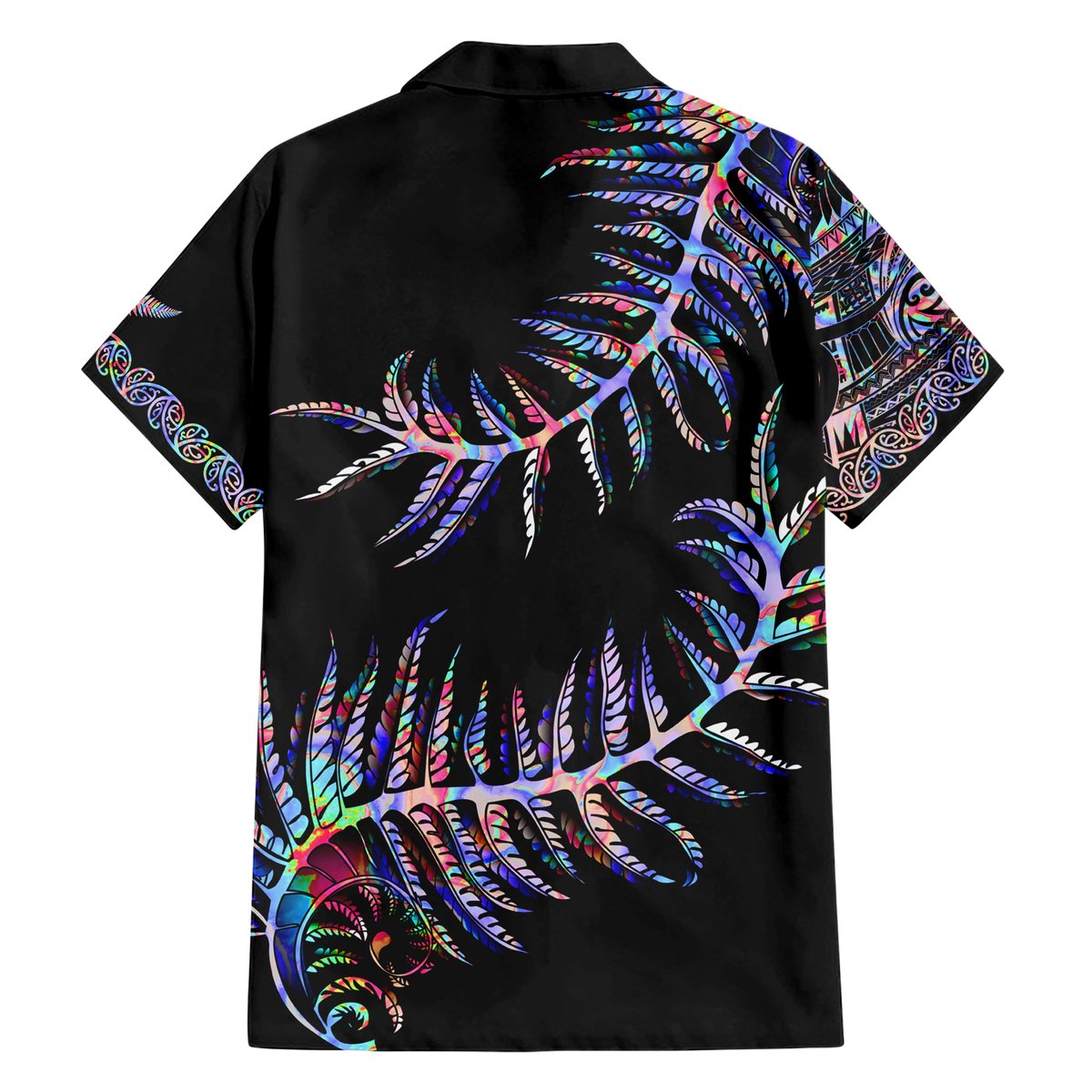 New Zealand Hawaiian Shirt Aotearoa Silver Fern Mixed Papua Shell Purple Vibe LT9 - Polynesian Pride