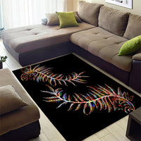 New Zealand Area Rug Aotearoa Silver Fern Mixed Papua Shell Red Vibe LT9 - Polynesian Pride