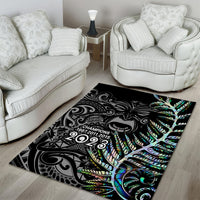 New Zealand Rugby Area Rug NZ Black Fern Champions History With Papua Shell LT9 - Polynesian Pride
