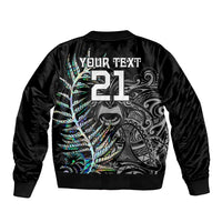 Custom New Zealand Rugby Bomber Jacket NZ Black Fern Champions History With Papua Shell LT9 - Polynesian Pride
