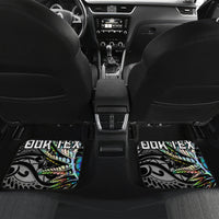 Custom New Zealand Rugby Car Mats NZ Black Fern Champions History With Papua Shell LT9 - Polynesian Pride