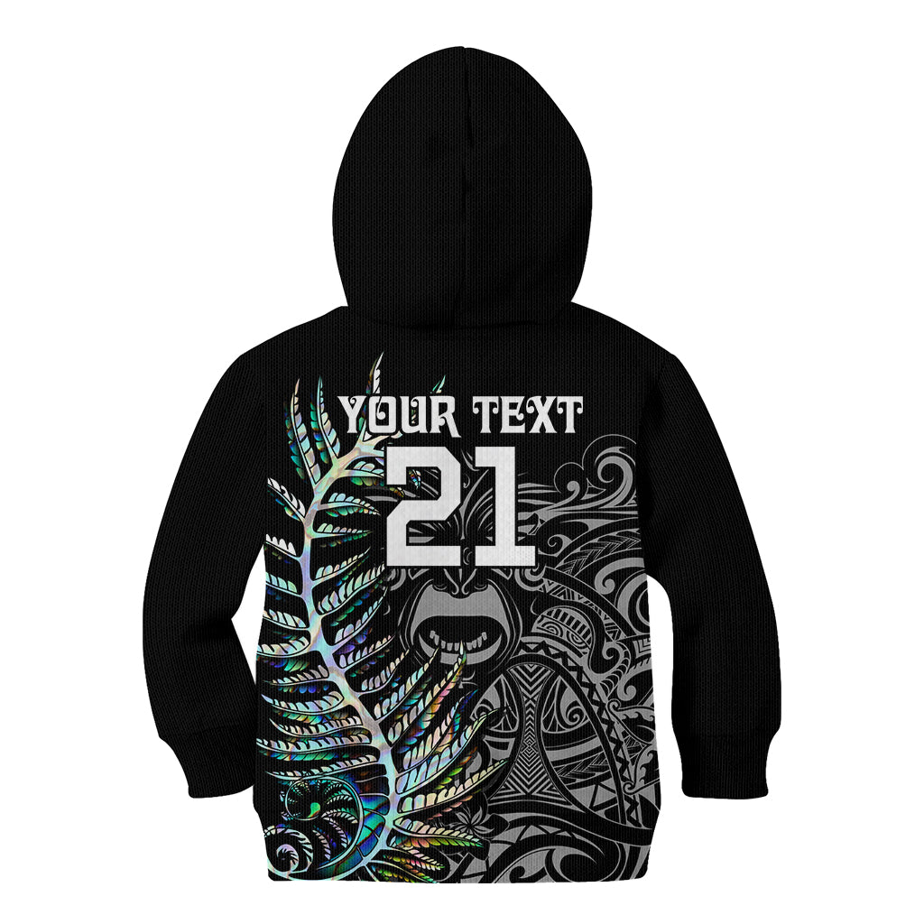 Custom New Zealand Rugby Kid Hoodie NZ Black Fern Champions History With Papua Shell LT9 - Polynesian Pride