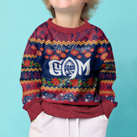 Personalised Guam Christmas Kid Ugly Christmas Sweater Felis Pusgua Santa Beach Polynesian Pattern LT9 - Polynesian Pride