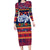 Personalised Guam Christmas Long Sleeve Bodycon Dress Felis Pusgua Santa Beach Polynesian Pattern LT9 Long Dress Blue - Polynesian Pride