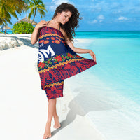 Personalised Guam Christmas Sarong Felis Pusgua Santa Beach Polynesian Pattern LT9 - Polynesian Pride