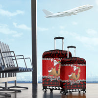Personalised New Zealand Christmas Luggage Cover Kiwi Santa Claus Maori Meri Kirihimete LT9 - Polynesian Pride