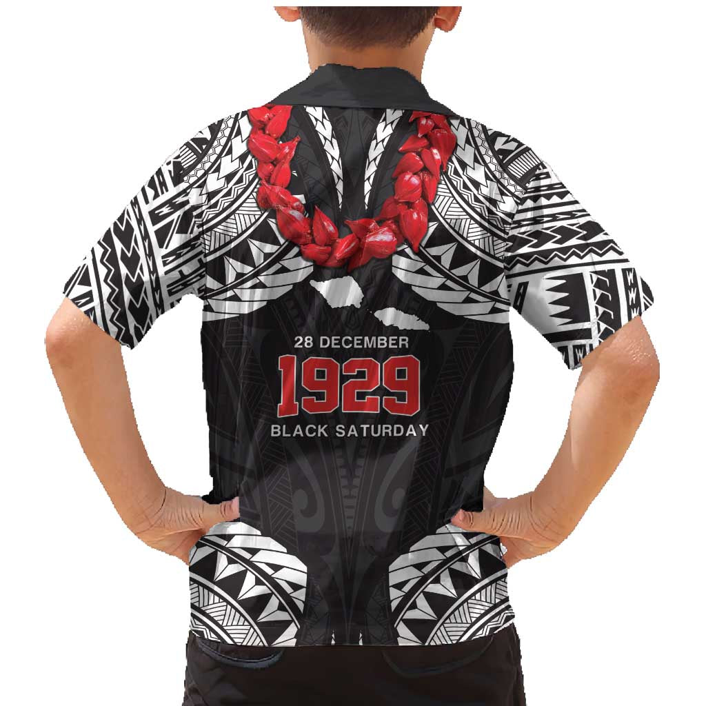 Samoa Black Saturday Family Matching Mermaid Dress and Hawaiian Shirt Samoa mo Samoa with Black Ula Fala