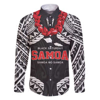 Samoa Black Saturday Family Matching Mermaid Dress and Hawaiian Shirt Samoa mo Samoa with Black Ula Fala