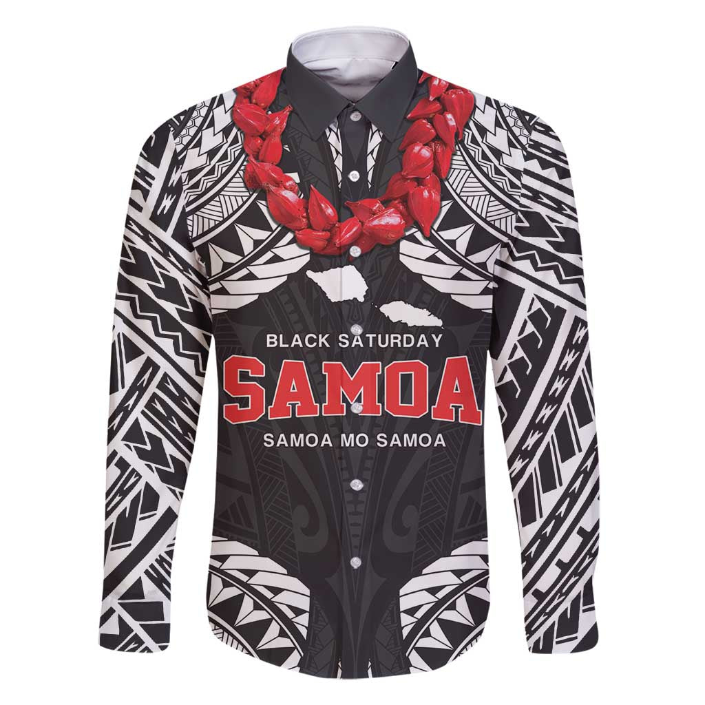 Samoa Black Saturday Family Matching Off Shoulder Maxi Dress and Hawaiian Shirt Samoa mo Samoa with Black Ula Fala
