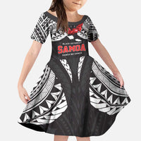 Samoa Black Saturday Family Matching Puletasi and Hawaiian Shirt Samoa mo Samoa with Black Ula Fala