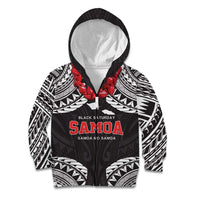 Samoa Black Saturday Kid Hoodie Samoa mo Samoa with Black Ula Fala