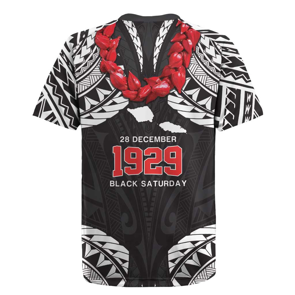 Samoa Black Saturday Rugby Jersey Samoa mo Samoa with Black Ula Fala