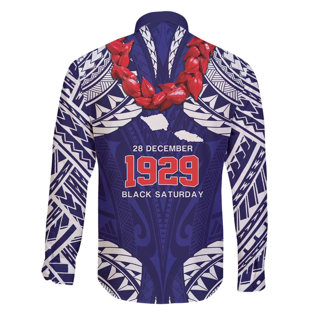 Samoa Black Saturday Family Matching Puletasi and Hawaiian Shirt Samoa mo Samoa with Blue Ula Fala