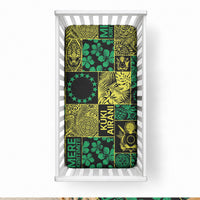 Cook Islands Mere Kiritimiti Baby Bed Cover Pacific Patchwork Xmas Vibes LT9 28 × 52 in Green - Polynesian Pride