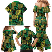 Cook Islands Mere Kiritimiti Family Matching Mermaid Dress and Hawaiian Shirt Pacific Patchwork Xmas Vibes LT9 - Polynesian Pride