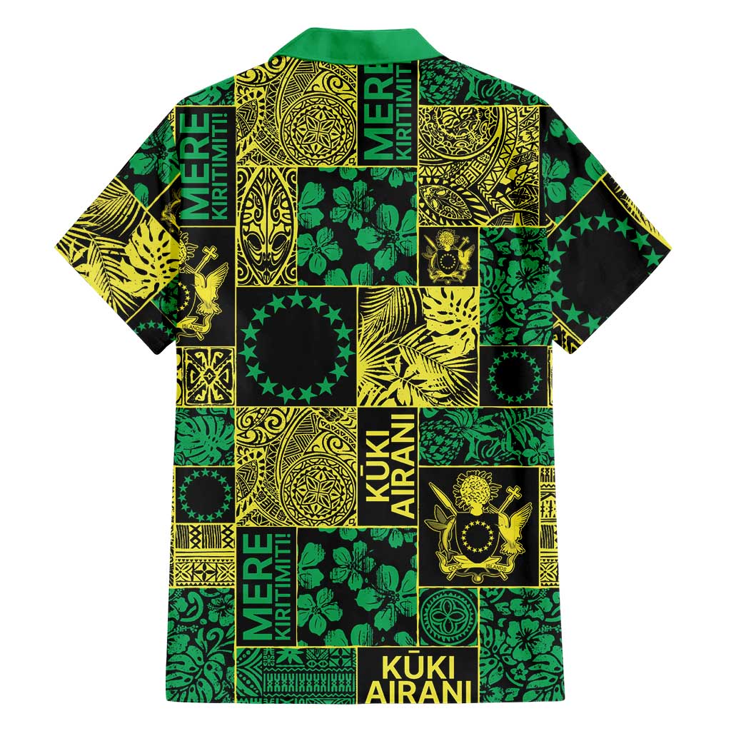Cook Islands Mere Kiritimiti Family Matching Tank Maxi Dress and Hawaiian Shirt Pacific Patchwork Xmas Vibes - Polynesian Pride