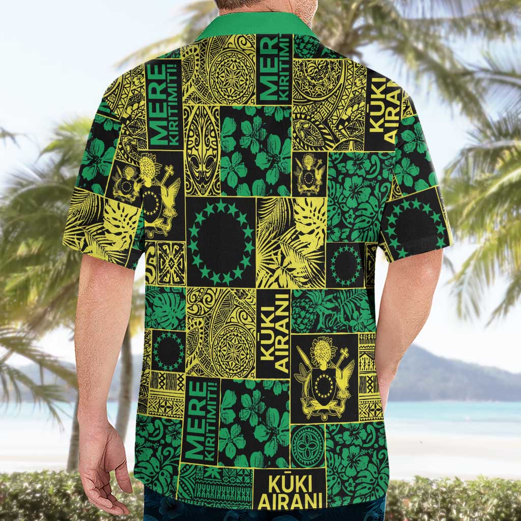 Cook Islands Mere Kiritimiti Hawaiian Shirt Pacific Patchwork Xmas Vibes - Polynesian Pride