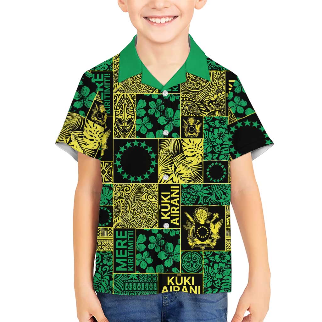 Cook Islands Mere Kiritimiti Hawaiian Shirt Pacific Patchwork Xmas Vibes - Polynesian Pride