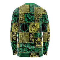 Cook Islands Mere Kiritimiti Long Sleeve Shirt Pacific Patchwork Xmas Vibes LT9 - Polynesian Pride