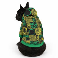 Cook Islands Mere Kiritimiti Pet Hoodie Pacific Patchwork Xmas Vibes LT9 - Polynesian Pride