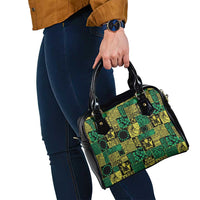 Cook Islands Mere Kiritimiti Shoulder Handbag Pacific Patchwork Xmas Vibes - Polynesian Pride