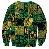 Cook Islands Mere Kiritimiti Sweatshirt Pacific Patchwork Xmas Vibes LT9 - Polynesian Pride
