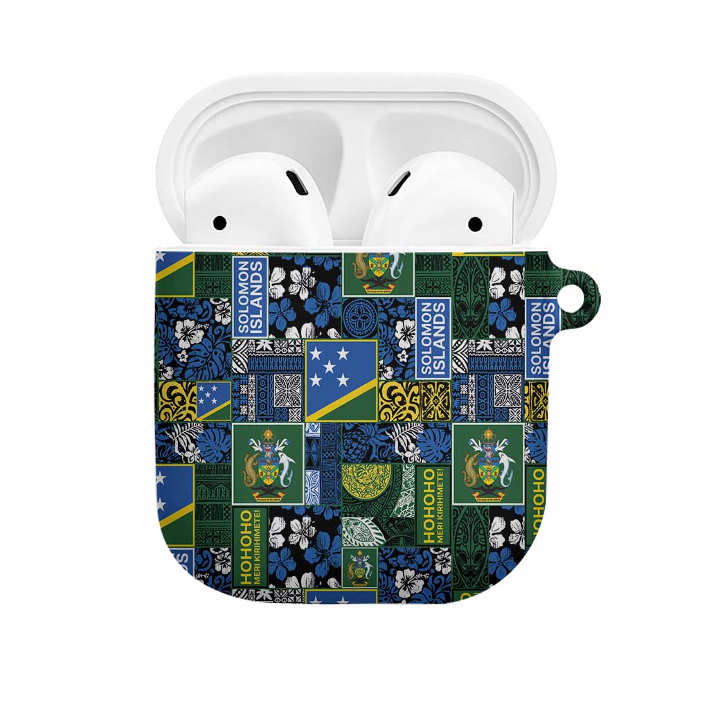 Solomon Islands Meri Kirihimete AirPods Case Pacific Patchwork Xmas Vibes - Polynesian Pride