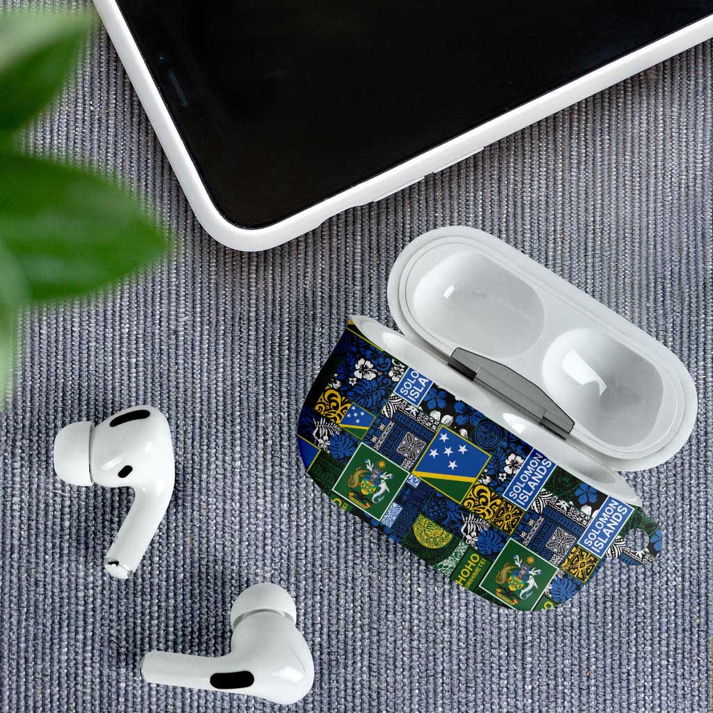 Solomon Islands Meri Kirihimete AirPods Case Pacific Patchwork Xmas Vibes - Polynesian Pride