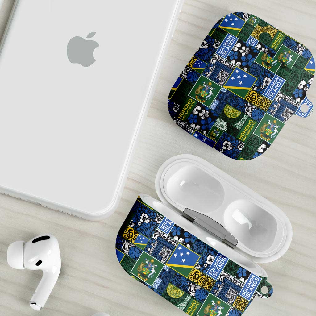 Solomon Islands Meri Kirihimete AirPods Case Pacific Patchwork Xmas Vibes - Polynesian Pride